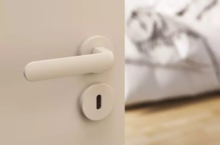 ORGANIC DH29 door handle in cashmere (color R501) 