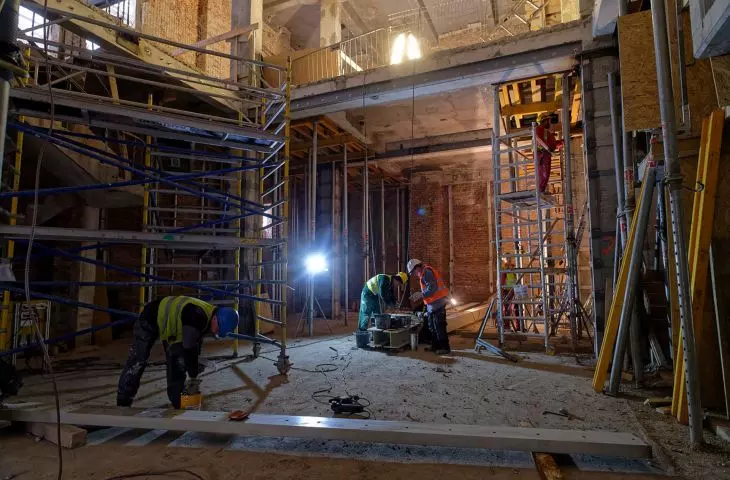 Works at the Brewhouse building