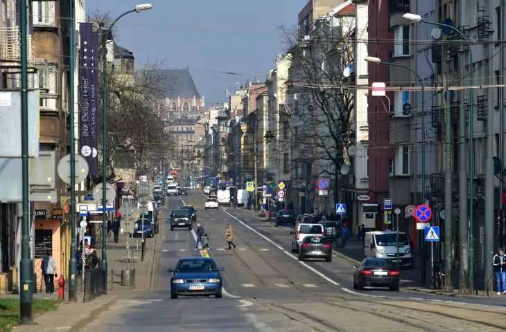 Starowislna Street in Cracow
