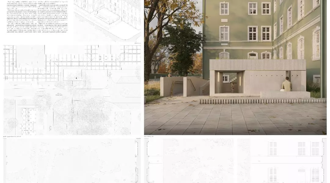 Wyróżnienie II stopnia w konkursie Projekt Łazienki 2025, proj.: Mikołaj Gniadzik, Michał Gursztyn