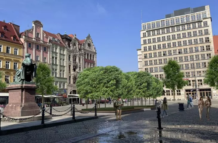 na wrocławskim Rynku i przy ulicy Świdnickiej pojawi się 121 drzew