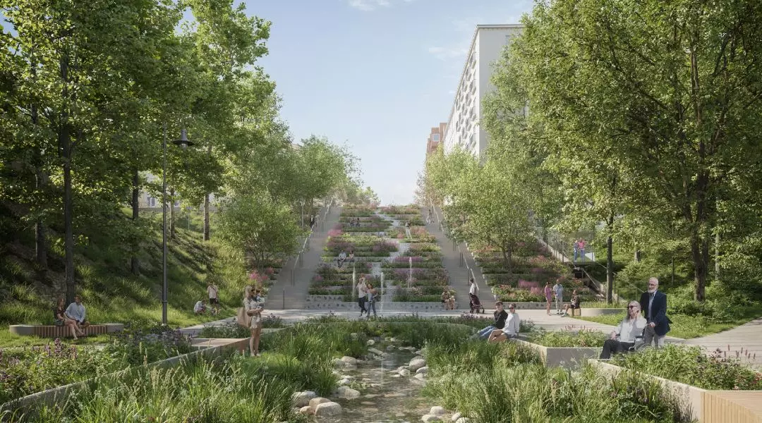 II Nagroda, proj.: Franciszek Ryczer Architekt, Anna Stępniewska, Michał Kempiński MKPA, Małgorzata Zmysłowska M-OST