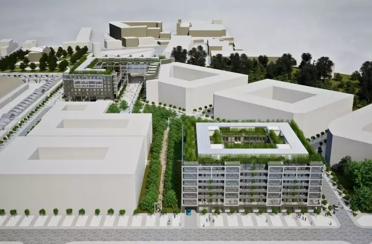 Apartamenty nad Dąbrówką przy ulicach Piotrkowskiej i Wólczańskiej w Łodzi