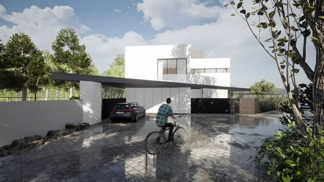 Dom trójkątny w Wilanowie od MAG Architektów 