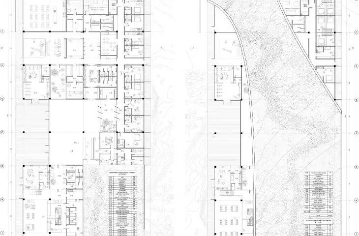 ground and first floor plans