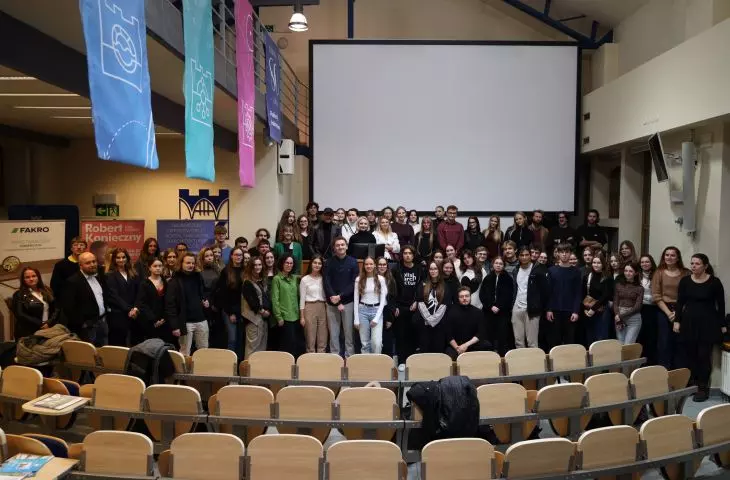 A joint photo at the Cracow University of Technology