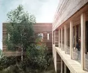 Intergenerational village in Grabin is a project of a senior citizen home integrated with a therapeutic center for children