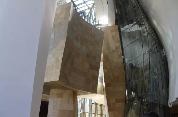 Interior of the Guggenheim Museum in Bilbao.