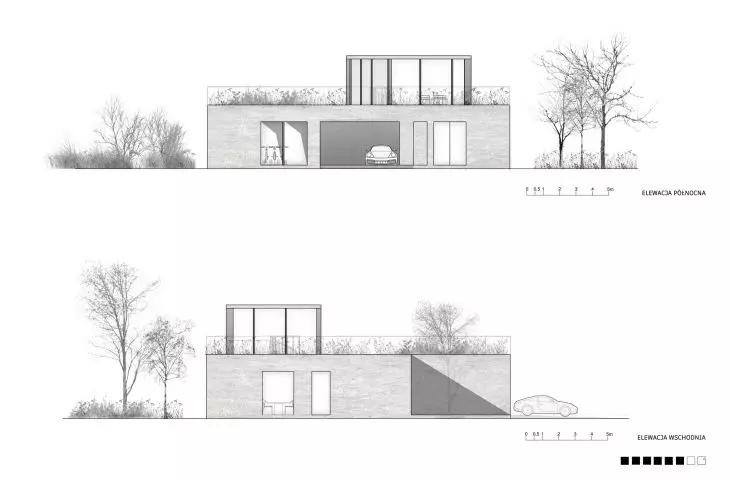 North elevation, east elevation