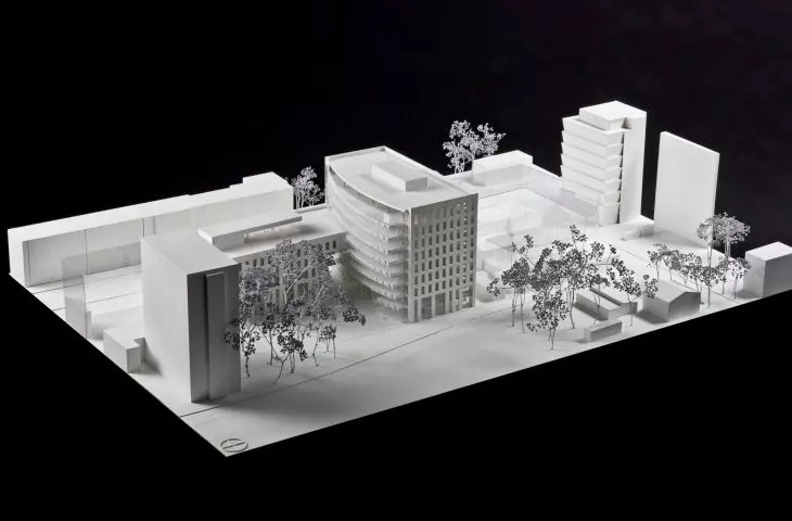 Mock-up of the UBM building in Krakow (winning competition entry)