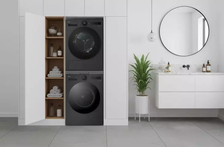 LG F4X7511TBB washing machine and LG RHX7010TBB dryer