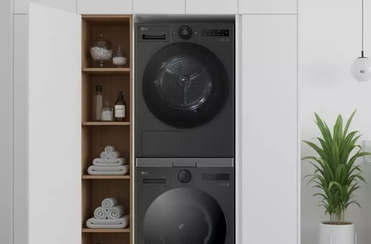 LG F4X7511TBB washing machine and LG RHX7010TBB dryer