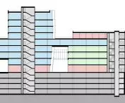 Cross-section of the office building