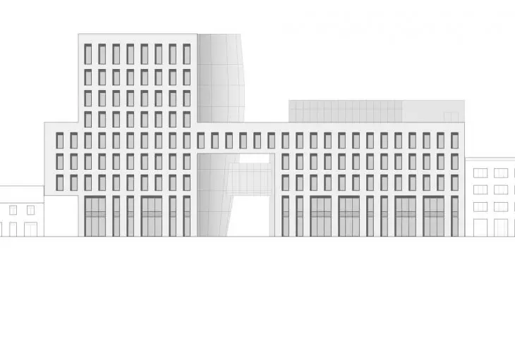 Facade of the UBM office building in Kraków, Poland 