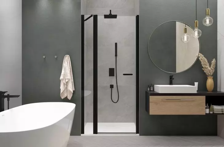 Swing shower door of Exa Line series