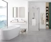 Freestanding bathtub complete Luxo series