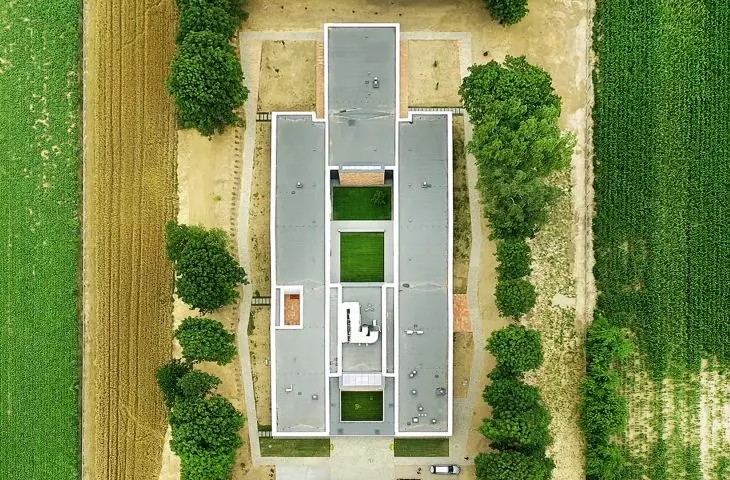 View of the house from above