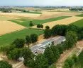 Bird's eye view of the house