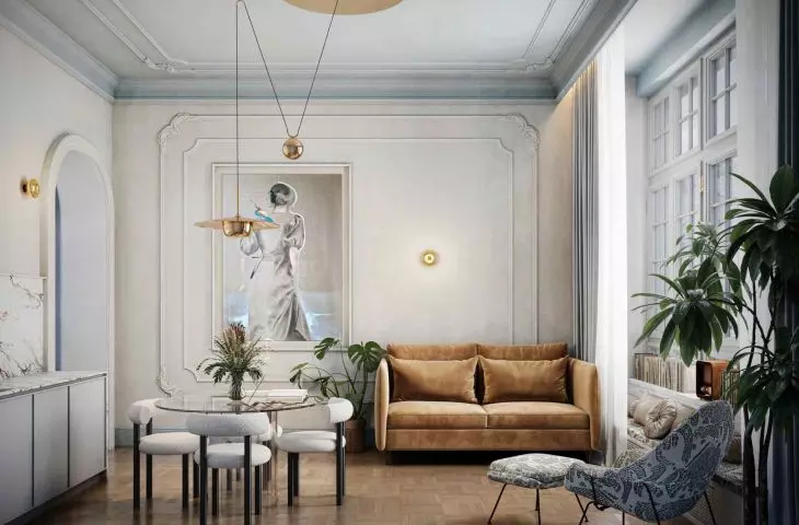 Interior of an apartment in a Siemens building in Lodz, Poland