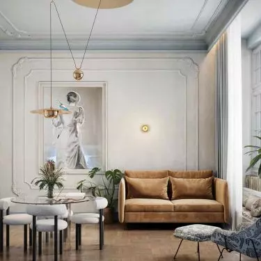 Interior of an apartment in a Siemens building in Lodz, Poland