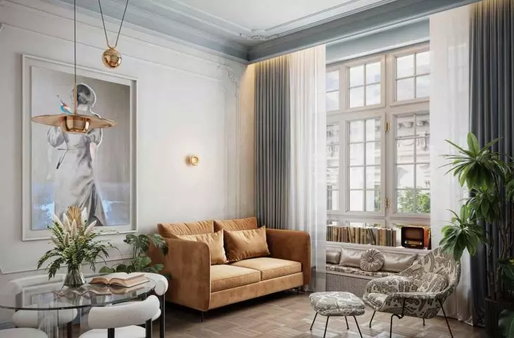 Interior of an apartment in a Siemens building in Lodz, Poland