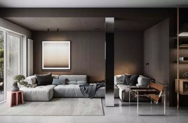 Interior of an apartment in a Siemens building in Lodz, Poland