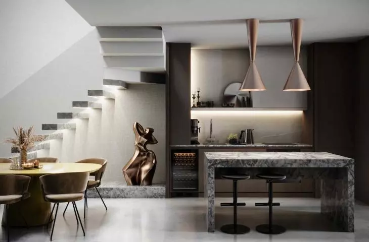 Interior of an apartment in a Siemens building in Lodz, Poland