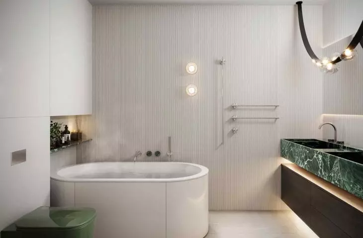 Interior of an apartment in a Siemens building in Lodz, Poland