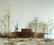 dom pracy, widok z ogrodu