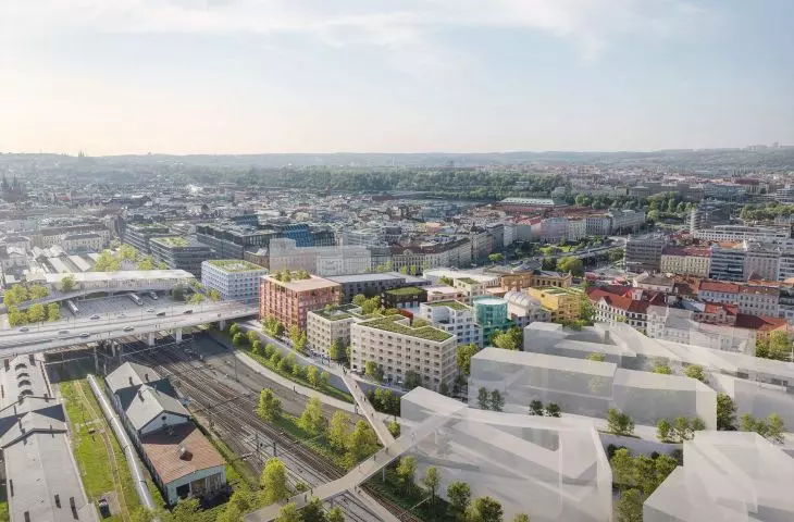 The winning entry in the Florenc 21 competition for the development of the B04 quarter in Prague