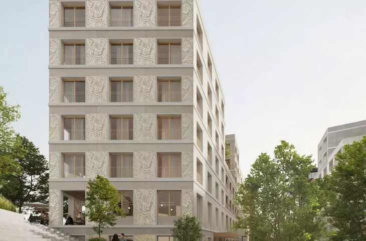 The winning entry in the Florenc 21 competition for the development of the B04 quarter in Prague