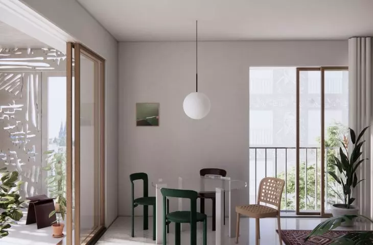 The winning entry in the Florenc 21 competition for the development of the B04 quarter in Prague