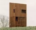 An observation tower in the town of Argenta, Italy