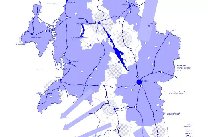 mapa Ukrainy