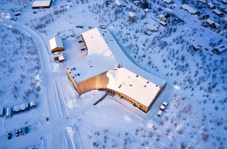 Čoarvemátta cultural and educational center with Theatre, High School and Reindeer Grazing School in Kautokeino, Norway