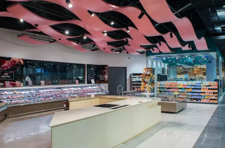 Market Univerexport in the city of Novi Sad, Serbia 