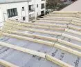 STEICOsafe prefabricated roofing sheets with pre-adhered windproofing membrane can be used for roofs with pitches as low as 5°