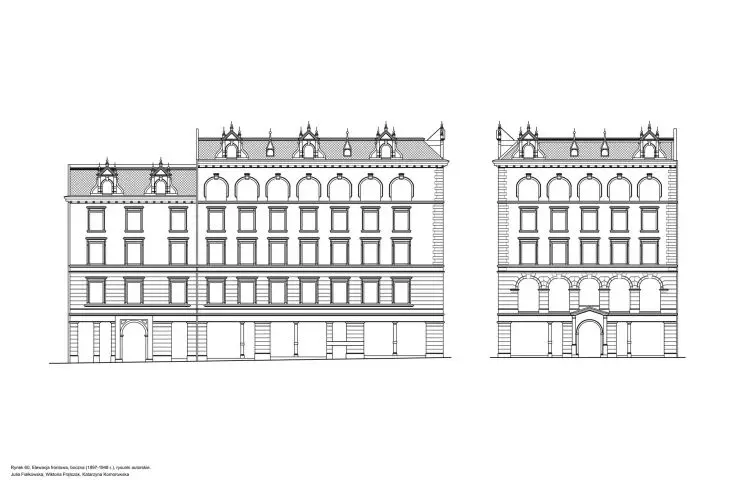 front elevation, side elevation