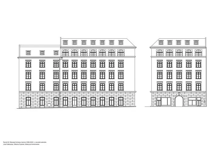 front elevation, side elevation