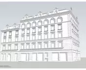 visualization of the townhouse, 3D model
