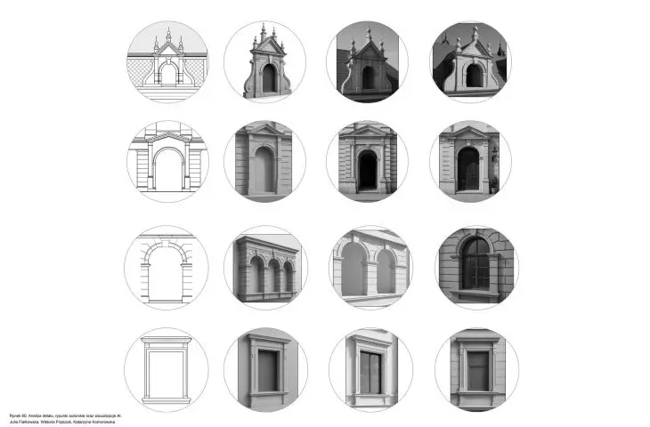Detail analysis, author's drawings, AI visualizations
