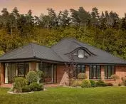 Braas Opal clay tile, anthracite color