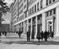 The western side of Marszalkowska Street, from Wilcza Street to Constitution Square, circa 1952 - this is where the fish, meat, fruit and milk bars were located