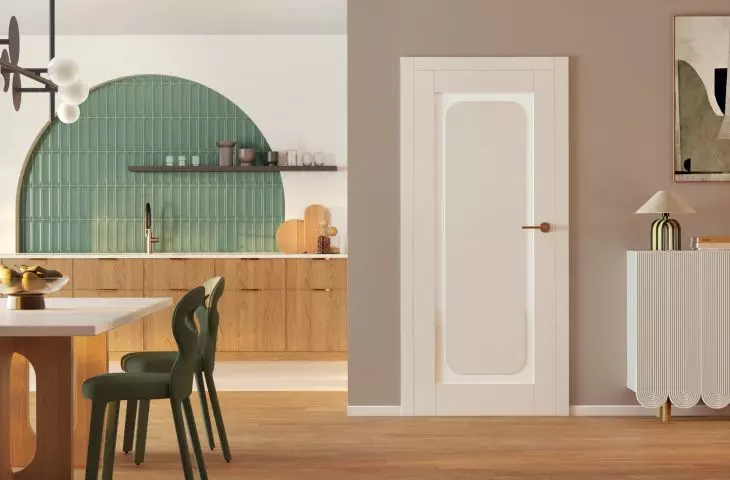 JASMIN lacquered door in UV titanium cashmere color