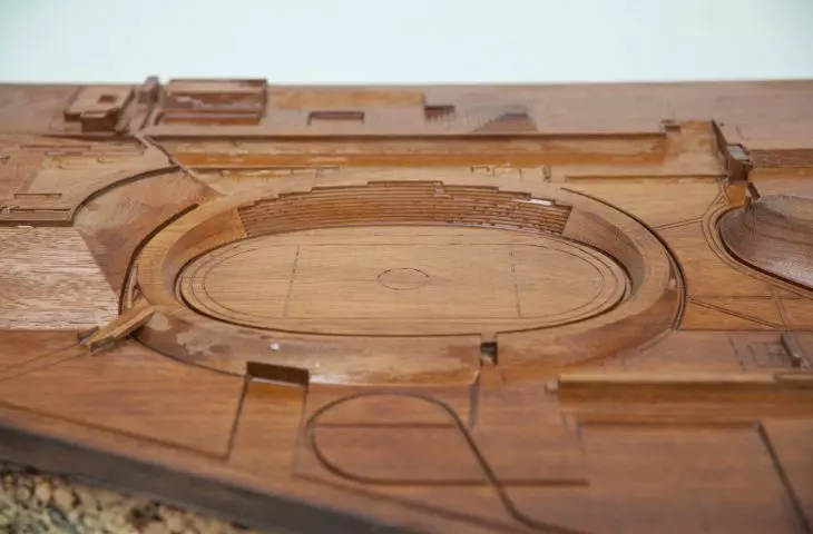 Model of the spatial and hydrogeological layout of the Warszawianka complex in 1972.