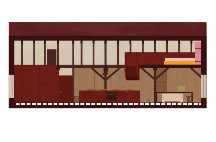 cross-section A-A
