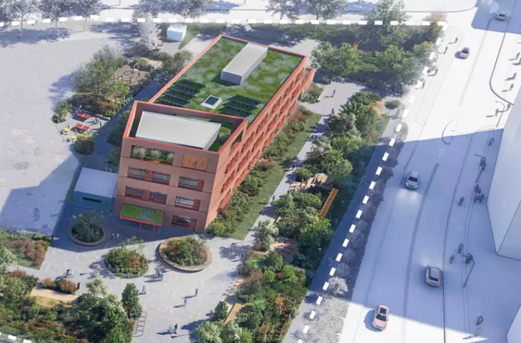 City square within the Doki V development, concept 