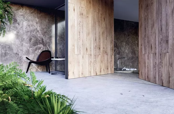 Wellness area - rotating walls allow closure