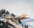 Pavilion on the lake in Sankt Moritz