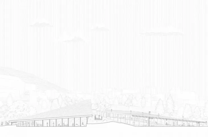 Pavilion on the lake in Sankt Moritz